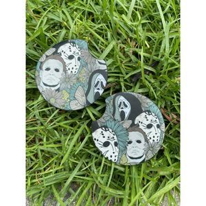 Floral Horror Icon Car Coaster 2 Pack